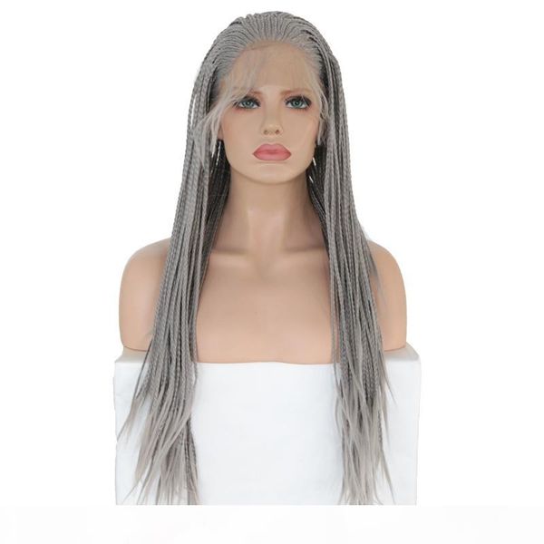 braided wigs with baby hair heat resistant gray fiber hair long box braids synthetic lace front wig for women, Black
braided wigs with baby hair heat resistant gray fiber hair long box braids synthetic lace front wig for women, Black