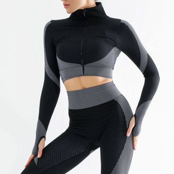 t new women's waist pants high elastic fitness suit running and hip lifting seamless suit women sports ladies tracksuits jogging sports, Gray
t new women's waist pants high elastic fitness suit running and hip lifting seamless suit women sports ladies tracksuits jogging sports, Gray