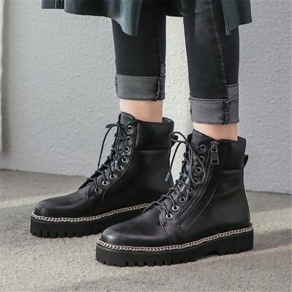 boots pxelena metal chain zipper motorcycle women lace up low heels punk gothic combat biker bootie black 34-43
boots pxelena metal chain zipper motorcycle women lace up low heels punk gothic combat biker bootie black 34-43