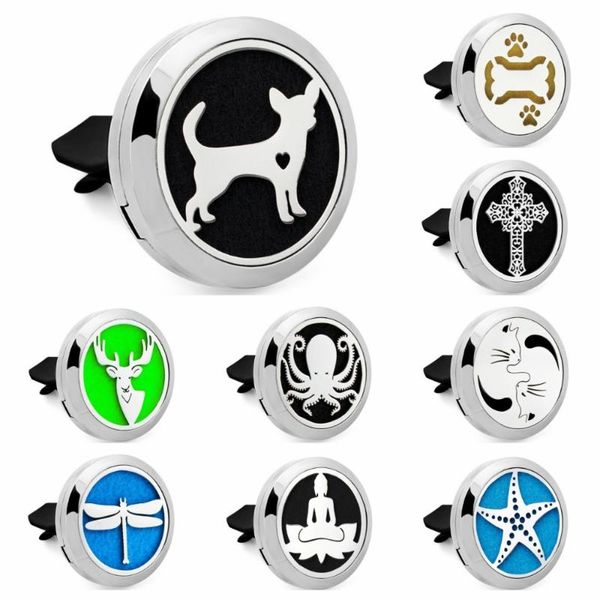 starfish cross dragonfly dog pet essential oil car diffuser locket vent clip 316l stainless steel perfume locket magnetic 10pads, Silver 
starfish cross dragonfly dog pet essential oil car diffuser locket vent clip 316l stainless steel perfume locket magnetic 10pads, Silver