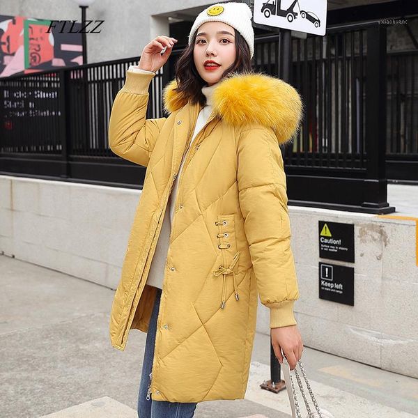 ftlzz new winter cotton parka long hooded jacket women warm large fur collar zipper casual overcoat female cotton padde outwear1, Black
ftlzz new winter cotton parka long hooded jacket women warm large fur collar zipper casual overcoat female cotton padde outwear1, Black