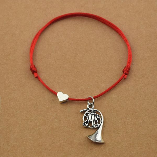 red black rope string cord love music heart charm trumpet french horn pendant bracelets for festival jewelry music concert gifts, Golden;silver
red black rope string cord love music heart charm trumpet french horn pendant bracelets for festival jewelry music concert gifts, Golden;silver