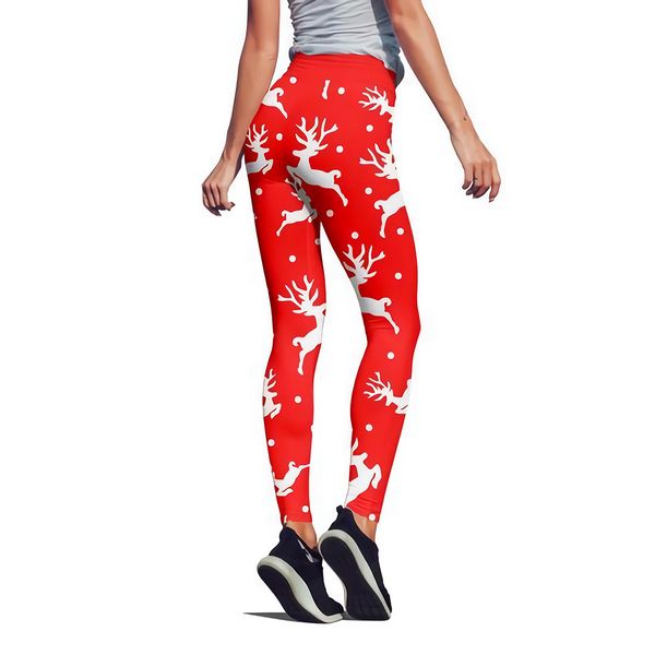 new christmas elk digital printed women's sports pants tight quarter high waist slim leggings, Black
new christmas elk digital printed women's sports pants tight quarter high waist slim leggings, Black