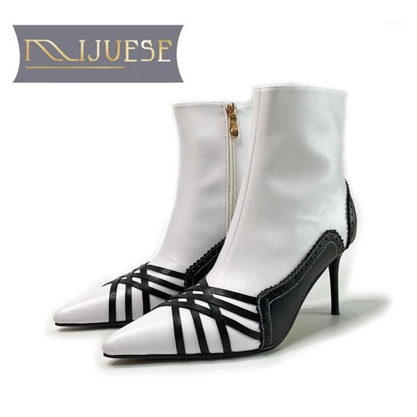 boots mljuese 2021 women ankle cow leather winter short plush pointed toe zipper high heels female size 401, Black
boots mljuese 2021 women ankle cow leather winter short plush pointed toe zipper high heels female size 401, Black