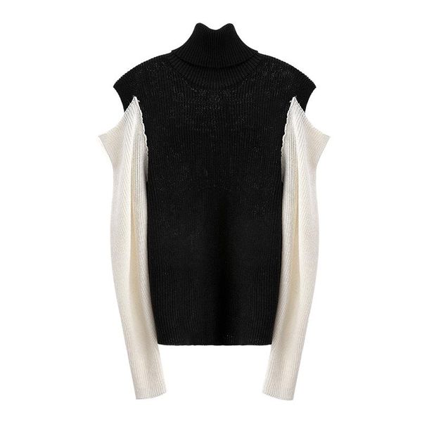 zcsmll turtleneck knitted sweater long-sleeved strapless vintage all-match casual knit sweater women's fashion 2021 809, White;black
zcsmll turtleneck knitted sweater long-sleeved strapless vintage all-match casual knit sweater women's fashion 2021 809, White;black