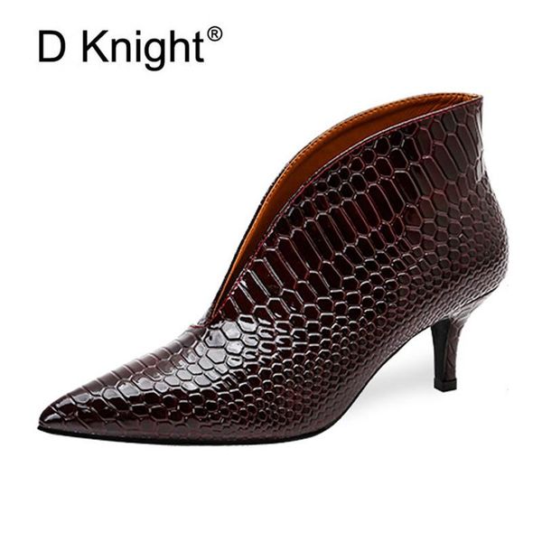 boots 2021 arrival fashion shoes women snake patent leather ankle pointed toe thin high heels v-mouth, Black
boots 2021 arrival fashion shoes women snake patent leather ankle pointed toe thin high heels v-mouth, Black