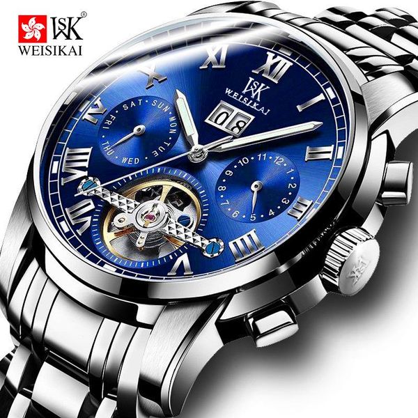 weisikai mechanical часы мужчины запястья matic ретро часы мужчины водонепроницаемые полные стальные часы часы монтер homme relogio masculin, Silver
weisikai mechanical часы мужчины запястья matic ретро часы мужчины водонепроницаемые полные стальные часы часы монтер homme relogio masculin, Silver