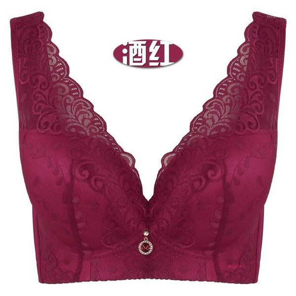 bras lace large cup for women wireless gather adjustable push up bra sutia plus size bamboo fiber brassiere 95 90 100 c d e1, Red;black
bras lace large cup for women wireless gather adjustable push up bra sutia plus size bamboo fiber brassiere 95 90 100 c d e1, Red;black