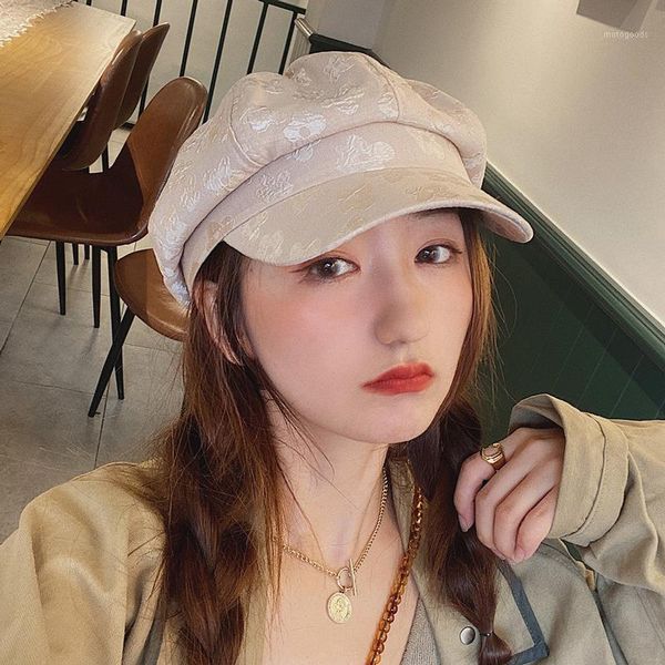 stingy brim hats auutmn winter for women solid plain octagonal sboy cap floral ladies casual hat beret painter cap1, Blue;gray
stingy brim hats auutmn winter for women solid plain octagonal sboy cap floral ladies casual hat beret painter cap1, Blue;gray