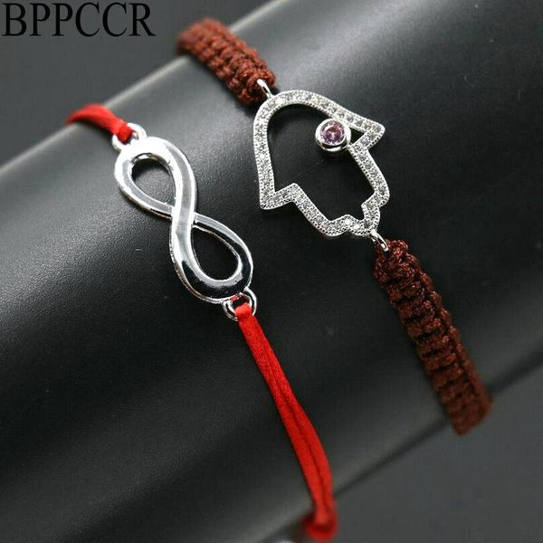 charm bracelets bppccr 2pcs/set micro zircon 8 infinity red rope thread strings women braid fatima silver color lovers lucky pulseras, Golden;silver
charm bracelets bppccr 2pcs/set micro zircon 8 infinity red rope thread strings women braid fatima silver color lovers lucky pulseras, Golden;silver