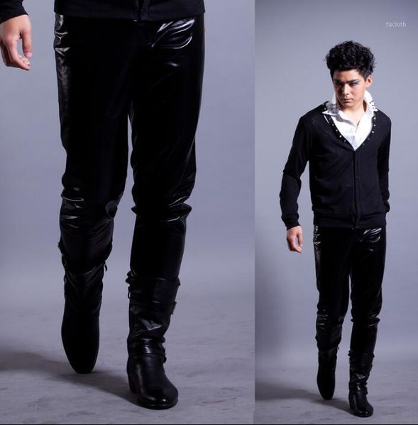 stage personality men leather pants motorcycle tights pant men feet trousers skinny singer dance black fashion pantalon homme1
stage personality men leather pants motorcycle tights pant men feet trousers skinny singer dance black fashion pantalon homme1