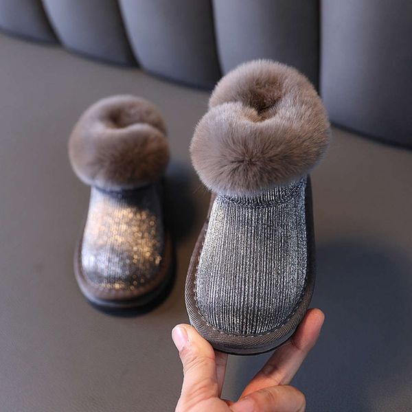 new snow plush and thickened children's big cotton warm sho winter girls' boots, Black;red
new snow plush and thickened children's big cotton warm sho winter girls' boots, Black;red