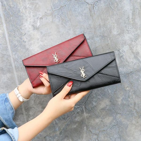 2021 new ladies wallet pu wallet korean ladies long fold multi-function buckle multi-card clutch, Red;black
2021 new ladies wallet pu wallet korean ladies long fold multi-function buckle multi-card clutch, Red;black
