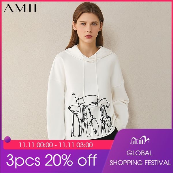 amii minimalism autumn winter causal hoodie women hooded loose embroidery sweatshirt women pullover female 1322 201106, Black
amii minimalism autumn winter causal hoodie women hooded loose embroidery sweatshirt women pullover female 1322 201106, Black
