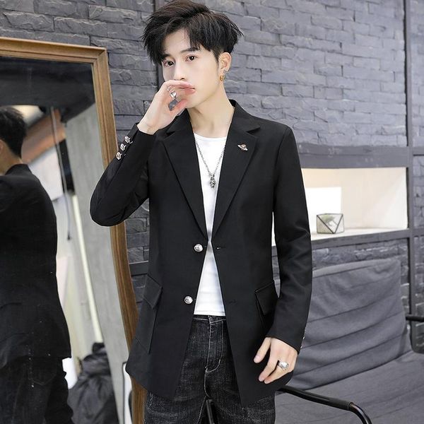 spring and autumn long-sleeved small suit men's self-cultivation trend personality printing thin coat youth fashion stretch hand, White;black
spring and autumn long-sleeved small suit men's self-cultivation trend personality printing thin coat youth fashion stretch hand, White;black