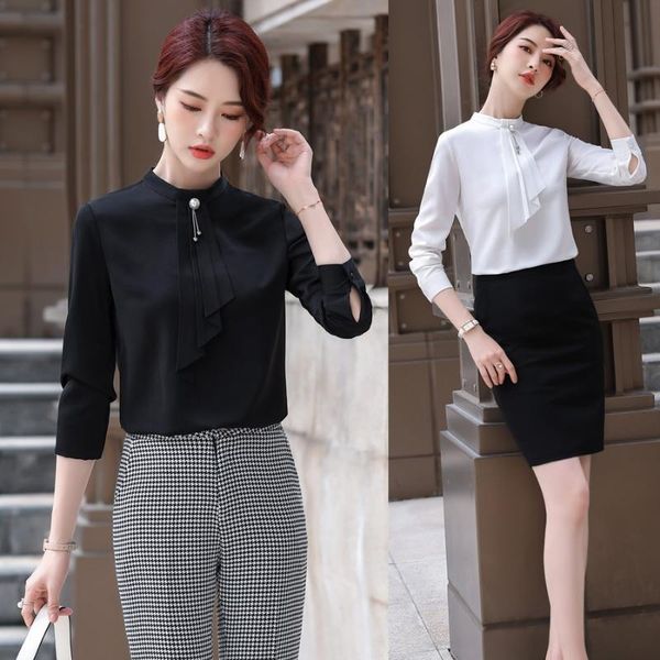 women's blouses & shirts 2021 women office ladies 2 piece pant and sets long sleeve white black pantsuits
women's blouses & shirts 2021 women office ladies 2 piece pant and sets long sleeve white black pantsuits