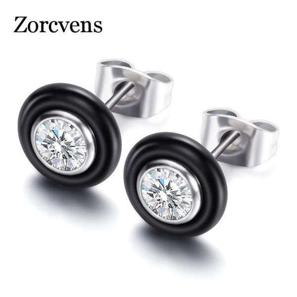 zorcvens wedding earring jewelry black white ceramic stud earrings for women big carat health ceramic round zirconia earring, Golden;silver
zorcvens wedding earring jewelry black white ceramic stud earrings for women big carat health ceramic round zirconia earring, Golden;silver