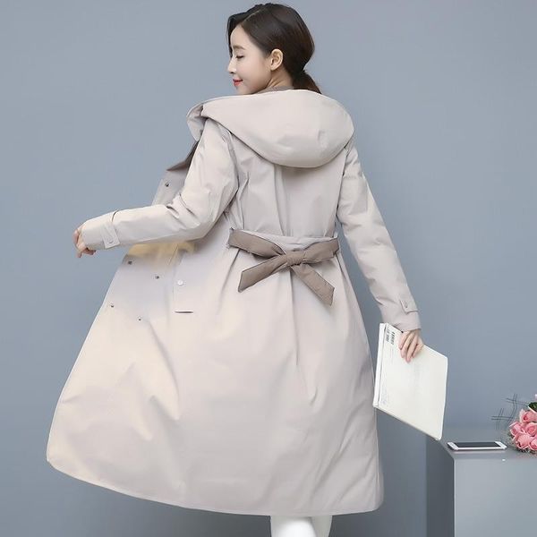 fashion autumn winter down jacket women brand clothing belt long 2020 new warm jacket wear on both side hooded windbreaker coat, Black
fashion autumn winter down jacket women brand clothing belt long 2020 new warm jacket wear on both side hooded windbreaker coat, Black