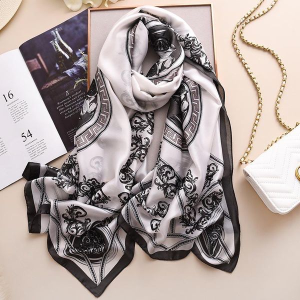 scarves 2021 spring autumn warmth sunscreen silk scarf women imitation european and american floral fashion thick, Blue;gray
scarves 2021 spring autumn warmth sunscreen silk scarf women imitation european and american floral fashion thick, Blue;gray