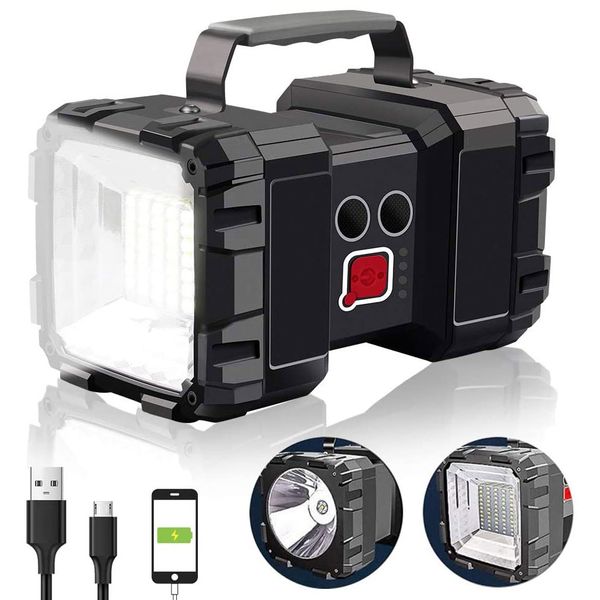 rechargeable flashlight, led spotlight 15000mah 4000lm 20h ultra-long standby 3+4 lights modes ultra bright flashlight waterproof led lights
rechargeable flashlight, led spotlight 15000mah 4000lm 20h ultra-long standby 3+4 lights modes ultra bright flashlight waterproof led lights