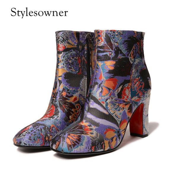 boots stylesowner est ethnic style fabric zipper female colorful high heels round toe ankle sweet fashion, Black
boots stylesowner est ethnic style fabric zipper female colorful high heels round toe ankle sweet fashion, Black