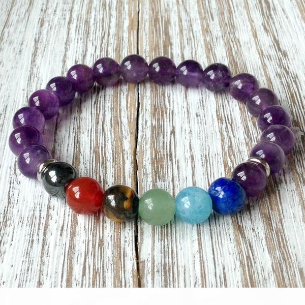 sn1056 fashion womens crown chakra bracelet yoga amethyst wrist mala beads bracelet trendy design yoga jewelry wholesale, Black
sn1056 fashion womens crown chakra bracelet yoga amethyst wrist mala beads bracelet trendy design yoga jewelry wholesale, Black
