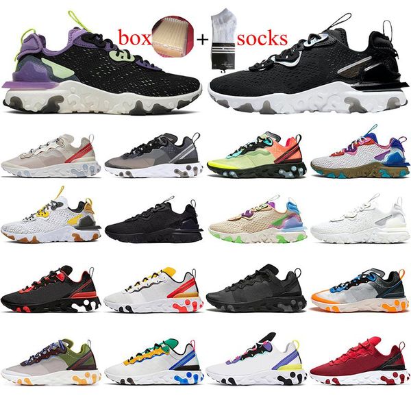 with box react vision element 87 55 running shoes for women men triple black pastel hues vast grey mens trainers sports sneakers 36-45
with box react vision element 87 55 running shoes for women men triple black pastel hues vast grey mens trainers sports sneakers 36-45