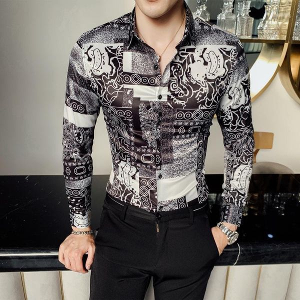men's casual shirts fashion 2021 autumn british style floral shirt men long sleeve tuxedo night club party wear streetwear mens shirts1, White;black
men's casual shirts fashion 2021 autumn british style floral shirt men long sleeve tuxedo night club party wear streetwear mens shirts1, White;black