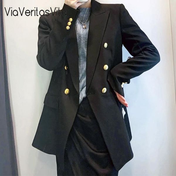 2021 spring autumn double breasted skinny women blazer fashion all-match textured blazer black turn down collar female suit coat, White;black
2021 spring autumn double breasted skinny women blazer fashion all-match textured blazer black turn down collar female suit coat, White;black