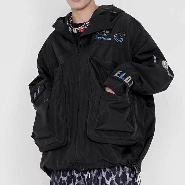 reflective cargo jackets mens streetwear waterproof tactical function jacket multi-pocket windbreaker coats kg-251, Black
reflective cargo jackets mens streetwear waterproof tactical function jacket multi-pocket windbreaker coats kg-251, Black