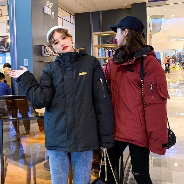 women's down & parkas 2021 warm thicken winter jacket women short hooded parka coat fashion female streetwear office lady1, Black
women's down & parkas 2021 warm thicken winter jacket women short hooded parka coat fashion female streetwear office lady1, Black