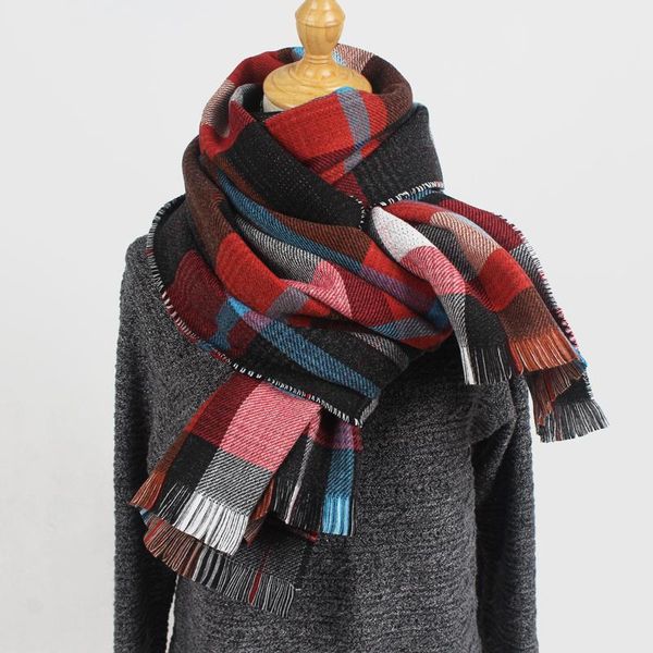 scarves black plaid wool scarf for women koream autumn warm shawls and wraps foulard winter blanket echarpe, Blue;gray
scarves black plaid wool scarf for women koream autumn warm shawls and wraps foulard winter blanket echarpe, Blue;gray