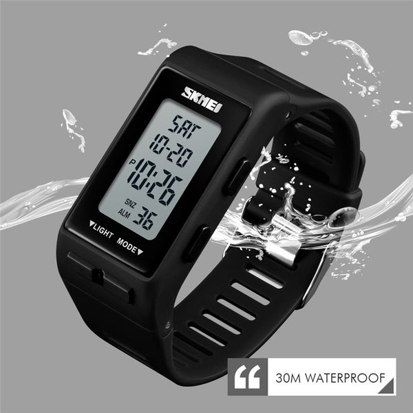 

skmei sports watches men women clock waterproof fashion digital wristwatches led sport watch relogio 201204, Slivery;brown