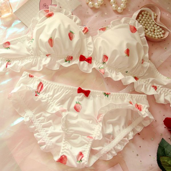 a set of milk powder bra and silk underwear, loopless soft underwear, kawai, lolita, pink underwear, Black;white
a set of milk powder bra and silk underwear, loopless soft underwear, kawai, lolita, pink underwear, Black;white
