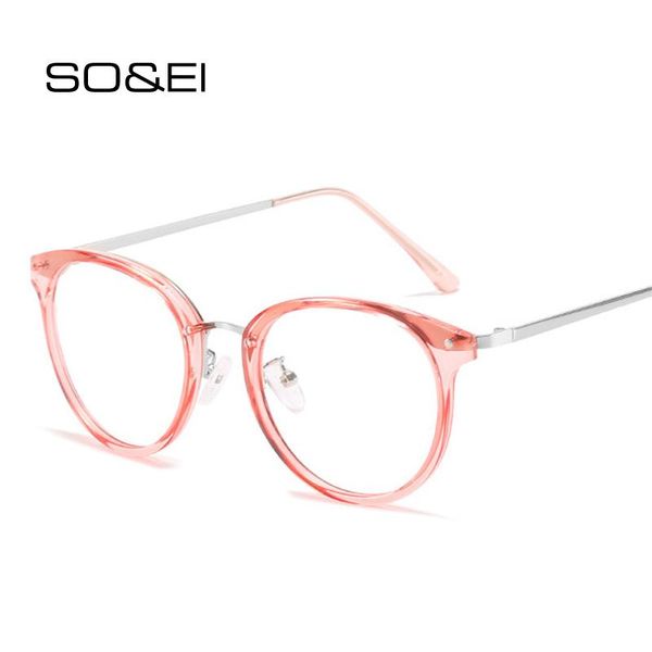 fashion sunglasses frames so&ei round tr90 metal women glasses frame vintage clear anti-blu-ray men optical eyeglasses computer goggles, Black
fashion sunglasses frames so&ei round tr90 metal women glasses frame vintage clear anti-blu-ray men optical eyeglasses computer goggles, Black