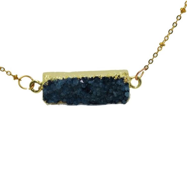 pendant necklaces blue gold bezel rectangle natural jewelry stone druzy necklace 2 loops raw crystal quartz geode connector girl, Silver
pendant necklaces blue gold bezel rectangle natural jewelry stone druzy necklace 2 loops raw crystal quartz geode connector girl, Silver