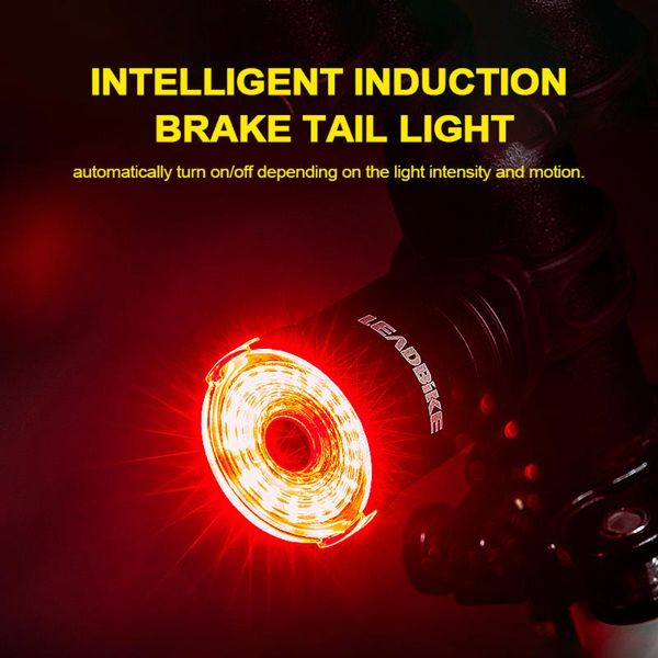 intelligent led bicycle tail light usb chargeable bike rear lights brake sensing safety warning cycling light accessoires
intelligent led bicycle tail light usb chargeable bike rear lights brake sensing safety warning cycling light accessoires