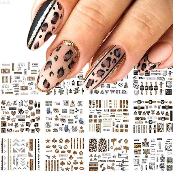 12pcs leopard letters sticker sliders water transfer decals animals nail art tattoo foils manicure wraps trbn1573-1584, Black
12pcs leopard letters sticker sliders water transfer decals animals nail art tattoo foils manicure wraps trbn1573-1584, Black