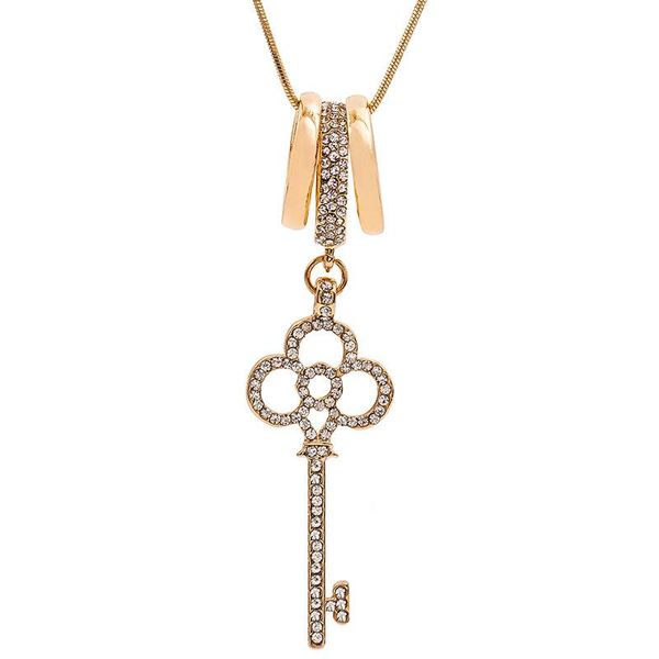 full bling crystal hollow ancient key 3 loops silver plated golden metallic necklace for women around 68 cm
full bling crystal hollow ancient key 3 loops silver plated golden metallic necklace for women around 68 cm