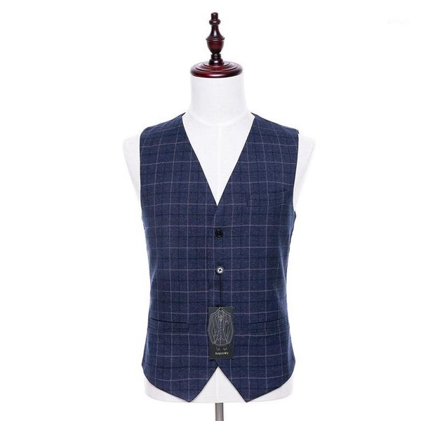 men's vests classic high-quality plaid fabric v-neck sleeveless slim suit vest and business official custom size xs-5xl1, Black;white 
men's vests classic high-quality plaid fabric v-neck sleeveless slim suit vest and business official custom size xs-5xl1, Black;white