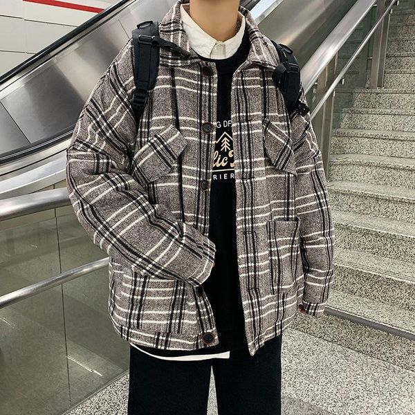 winter plus cotton thick woolen coat men's warmth fashion retro casual plaid woolen coat men korean short mens m-3xl, Black
winter plus cotton thick woolen coat men's warmth fashion retro casual plaid woolen coat men korean short mens m-3xl, Black