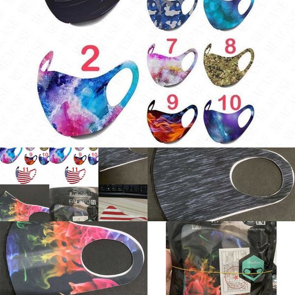 flag printed camouflage tie-dye mask summer face fashion breathable dustproof prote n575 eji2 55k0
