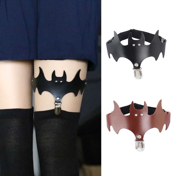 gothic ring bat wings black coffee leg garter belt for women halloween gifts, Black;white
gothic ring bat wings black coffee leg garter belt for women halloween gifts, Black;white
