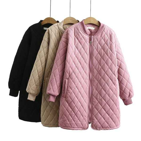2021 plus size vintage corduroy cotton coat women winter parka loose casual stand collar cotton jacket winter outerwear kw110, Black
2021 plus size vintage corduroy cotton coat women winter parka loose casual stand collar cotton jacket winter outerwear kw110, Black