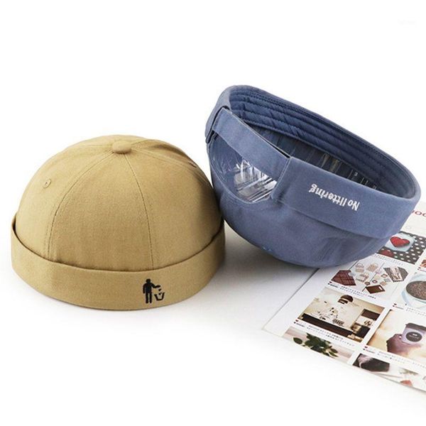 men women harajuku brimless docker cap rolled skullcap solid color no littering letters embroidery hip hop adjustable beanie hat1, Blue;gray
men women harajuku brimless docker cap rolled skullcap solid color no littering letters embroidery hip hop adjustable beanie hat1, Blue;gray