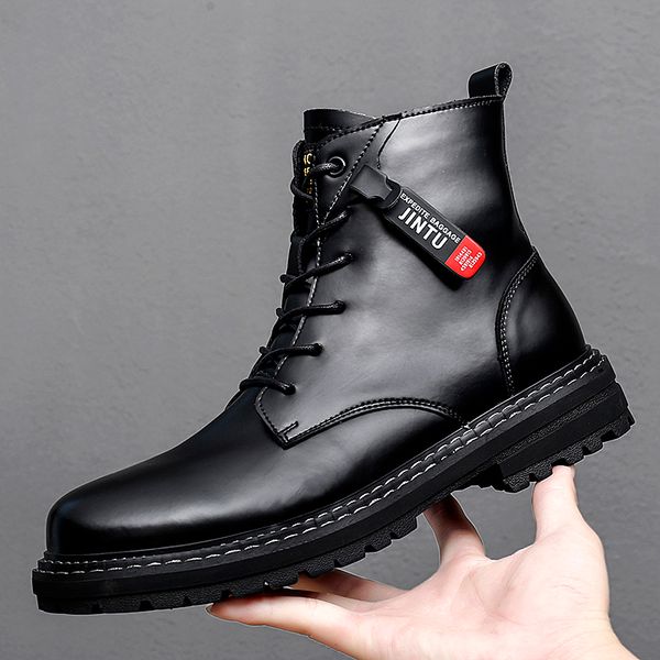 motorcycle leather men luxury boots men casual shoes fashion polished luster boots for men military tactical, Black
motorcycle leather men luxury boots men casual shoes fashion polished luster boots for men military tactical, Black