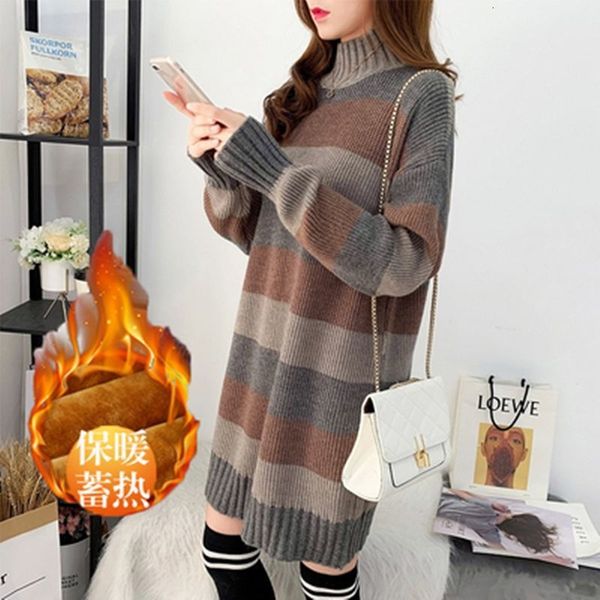 no 2021 velvet/plus velvet thick women's fall and winter new striped nightgown lazy loose wind long daho, White;black
no 2021 velvet/plus velvet thick women's fall and winter new striped nightgown lazy loose wind long daho, White;black