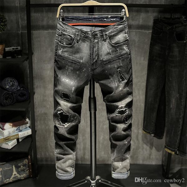 2021 brand fashion luxury designer men's jeans balman square jeans motorcycle knight high grade tight l men, Blue
2021 brand fashion luxury designer men's jeans balman square jeans motorcycle knight high grade tight l men, Blue