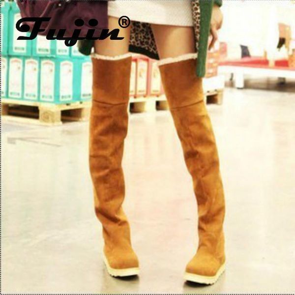 boots fujin winter women plush warm drop fashion flat bottom canvas round toe suede students causal over the knee boots1, Black
boots fujin winter women plush warm drop fashion flat bottom canvas round toe suede students causal over the knee boots1, Black