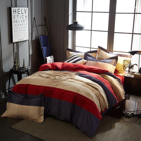 white red stripe plaid sanding 100% cotton luxury bedding set king bed set duvet cover pillowcase bed sheet 4pcs1
white red stripe plaid sanding 100% cotton luxury bedding set king bed set duvet cover pillowcase bed sheet 4pcs1